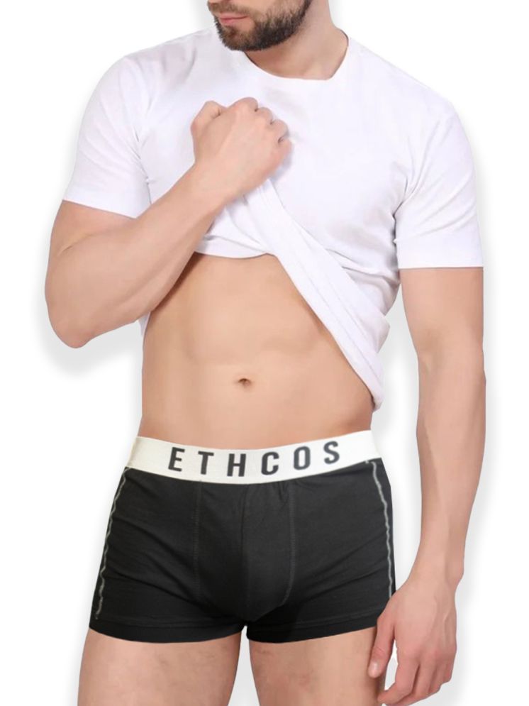     			ETHCOS Pack of 1 Modal Trunks For Men's ( Black )