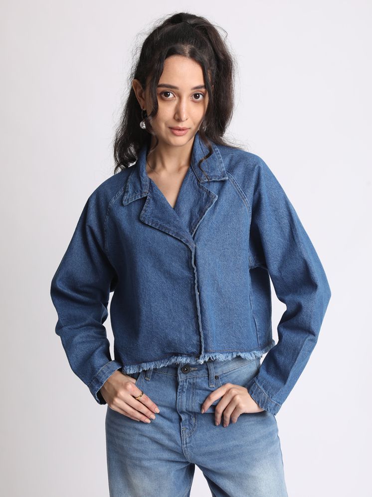     			IVOC Women Crop Denim Jacket