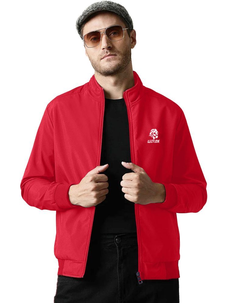     			Leotude Polyester Men's Windcheater Jacket - Red ( Pack of 1 )