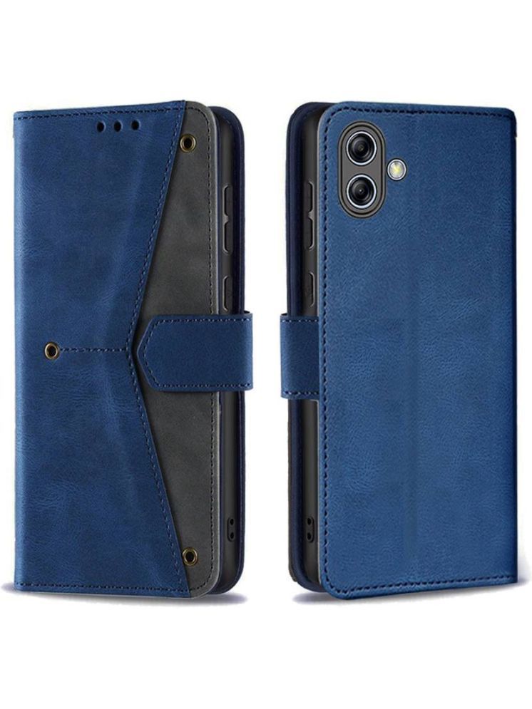     			Masque Blue Flip Cover Artificial Leather Compatible For Samsung Galaxy M04 ( Pack of 1 )