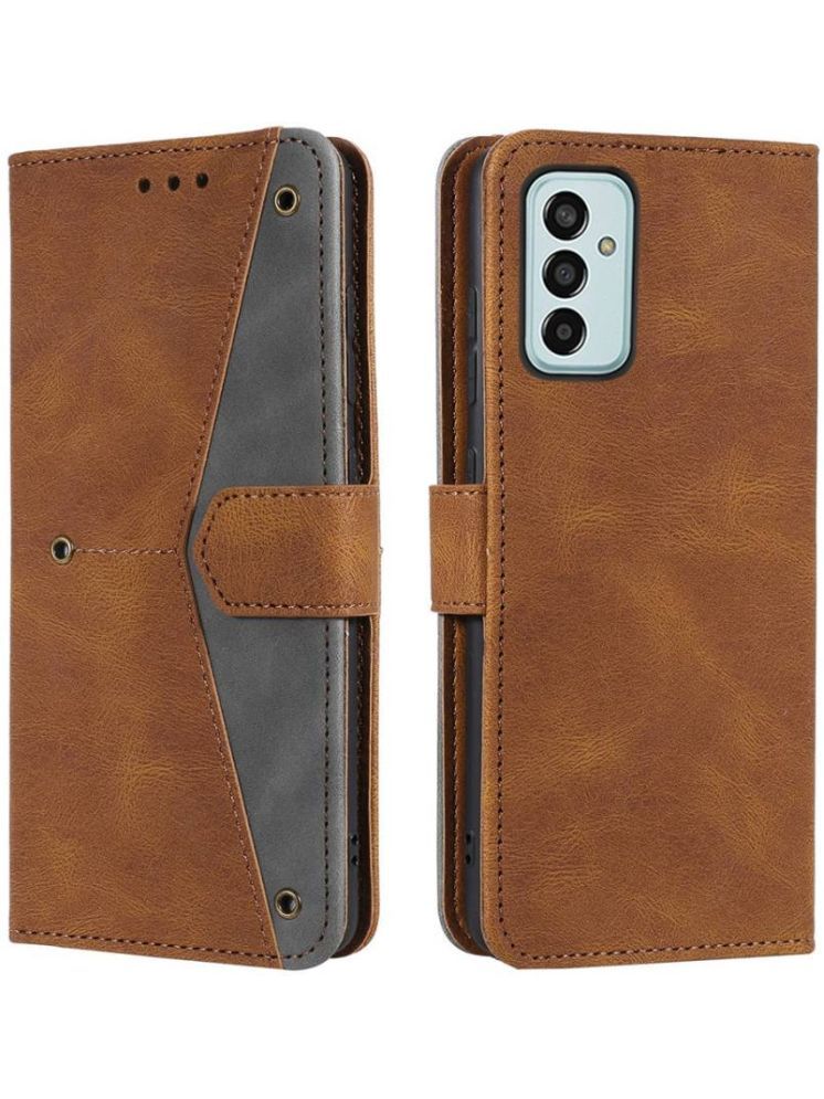     			Masque Brown Flip Cover Artificial Leather Compatible For Samsung Galaxy F13 ( Pack of 1 )