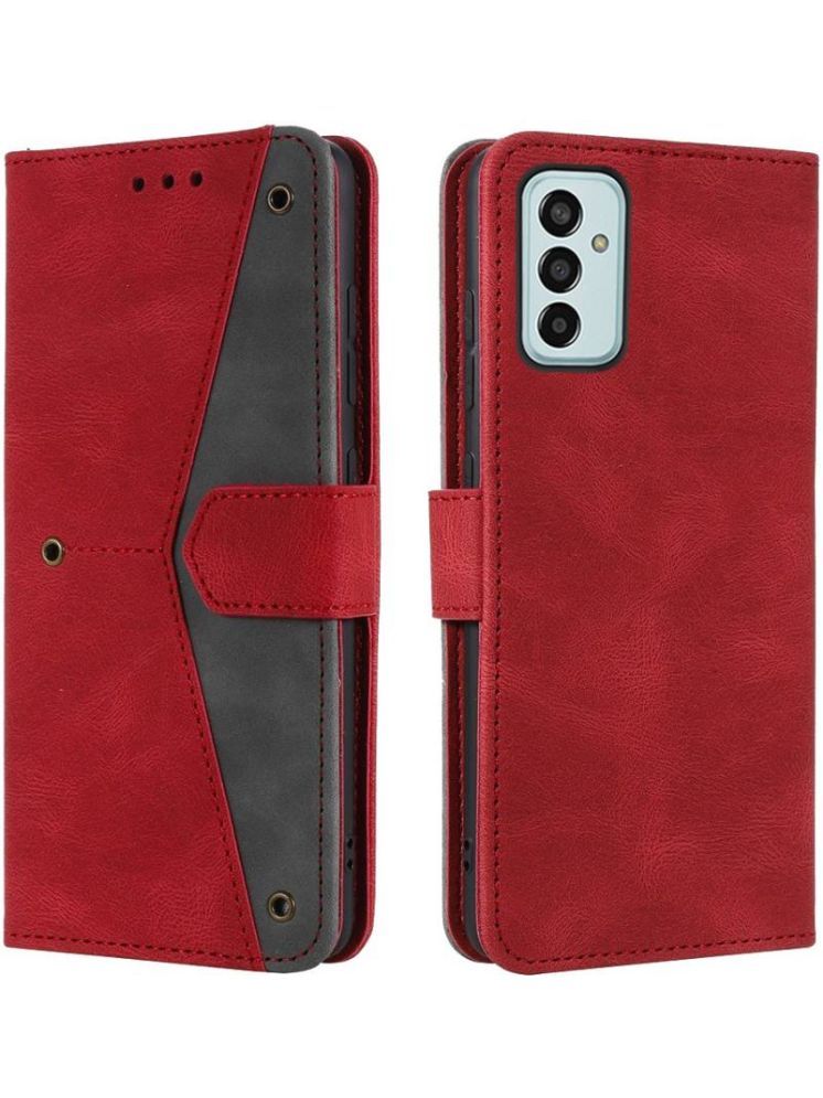     			Masque Red Flip Cover Artificial Leather Compatible For Samsung Galaxy F13 ( Pack of 1 )