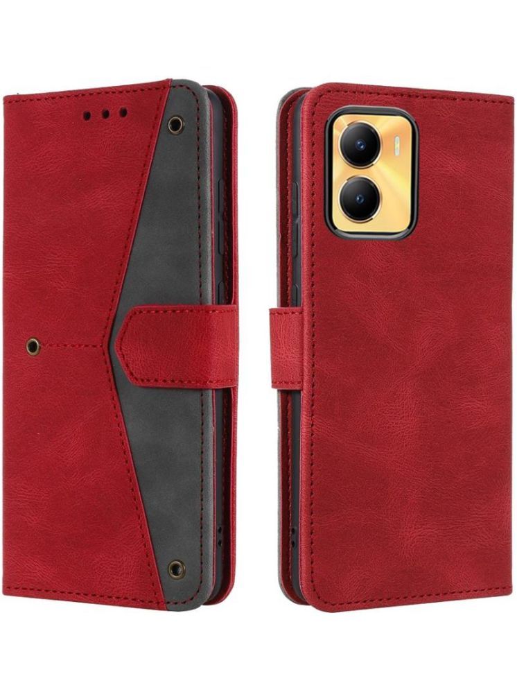     			Masque Red Flip Cover Artificial Leather Compatible For Vivo Y56 ( Pack of 1 )