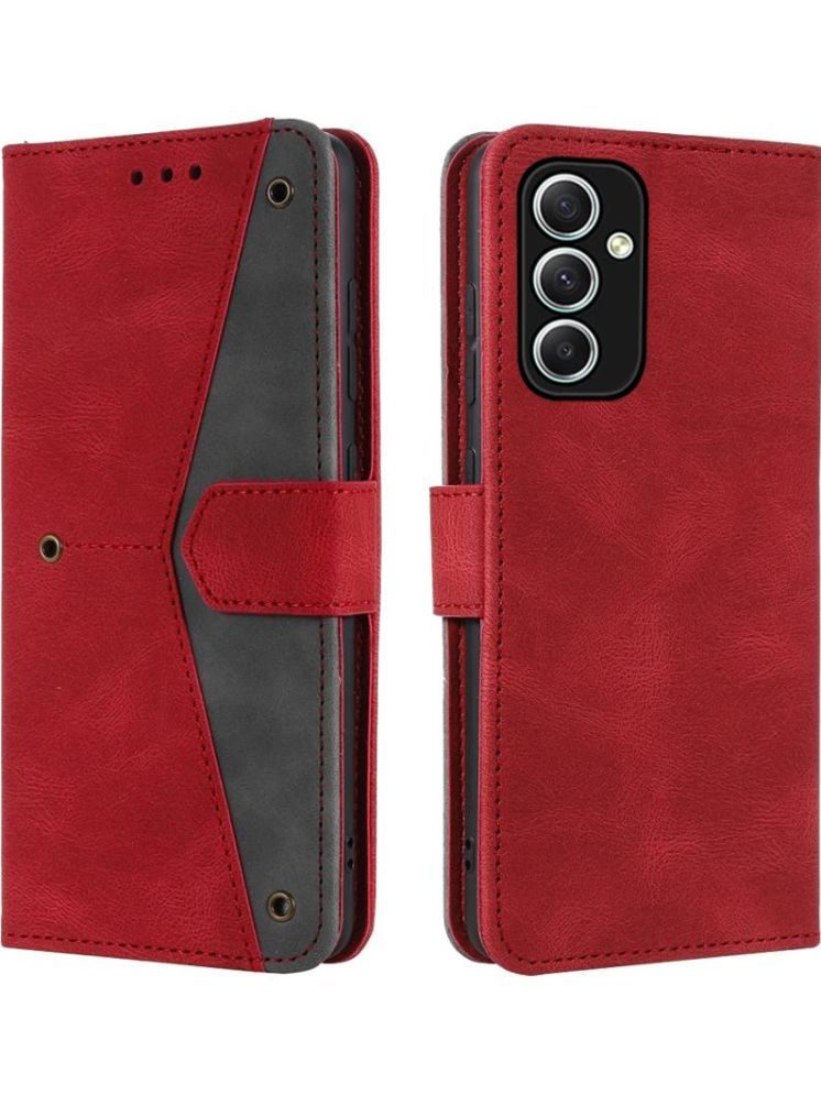     			Masque Red Flip Cover Artificial Leather Compatible For Samsung Galaxy F54 5g ( Pack of 1 )