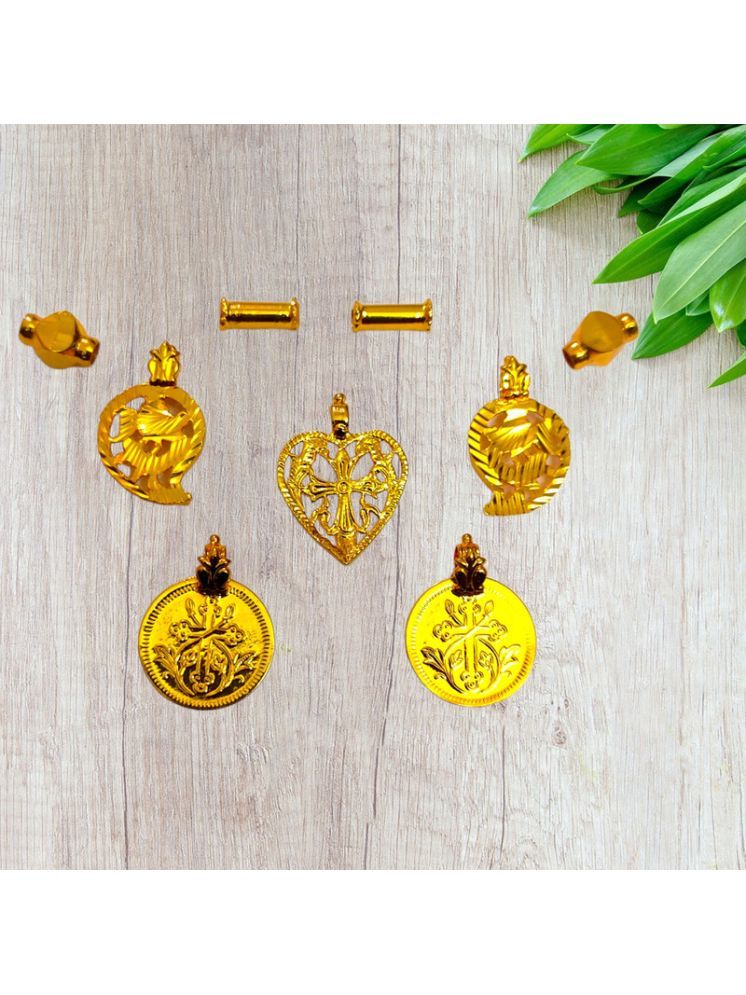     			TGS GOLD COVERING Gold Pendant set ( Pack of 1 )