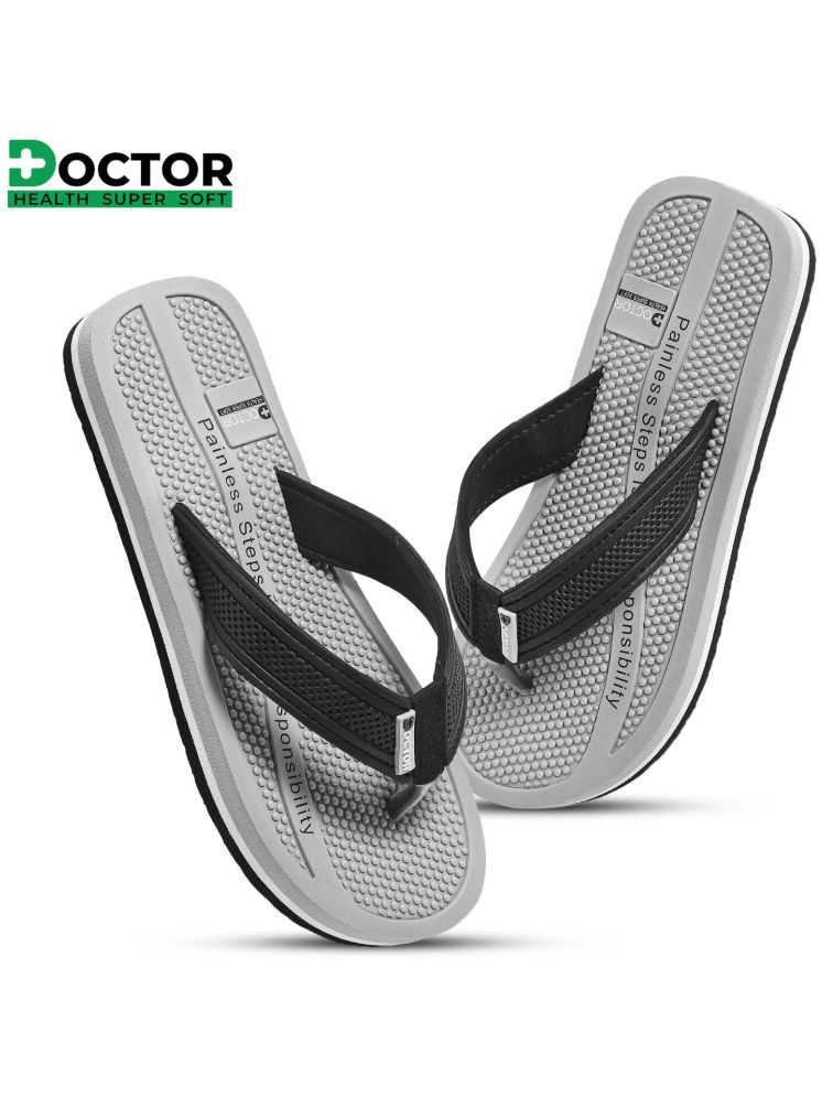     			Doctor Health Super Soft Grey Men's Massage Flip Flop