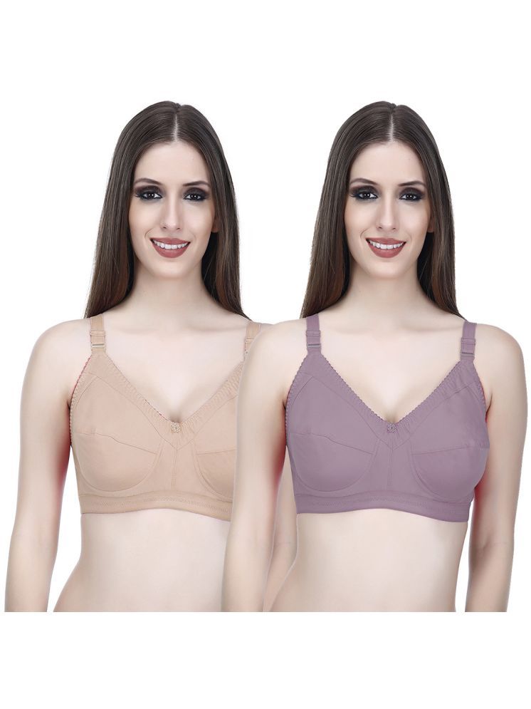     			Elina Pack of 2 Cotton Non Padded Minimizer Bra For Women ( Multicolor )