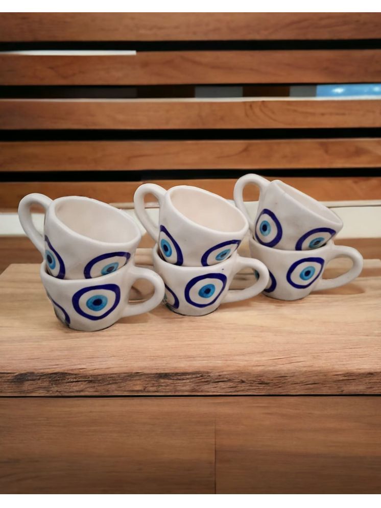     			Malaikah Evil Eye Cp & Sucr Ceramic Coffee Mug 150 mL ( Pack of 6 )