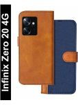 Knotyy Brown Flip Cover Artificial Leather Compatible For Infinix Zero 20 ( Pack of 1 )