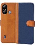 Knotyy Brown Flip Cover Artificial Leather Compatible For Itel A49 ( Pack of 1 )