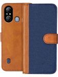 Knotyy Brown Flip Cover Artificial Leather Compatible For Itel A49 ( Pack of 1 )