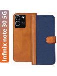 Knotyy Brown Flip Cover Artificial Leather Compatible For Infinix Note 30 5G ( Pack of 1 )