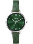 LOGUES WATCHES Green Leather Analog Womens Watch