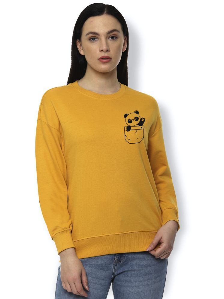     			Calm Down Fleece Women's Non Hooded Sweatshirt ( Mustard )