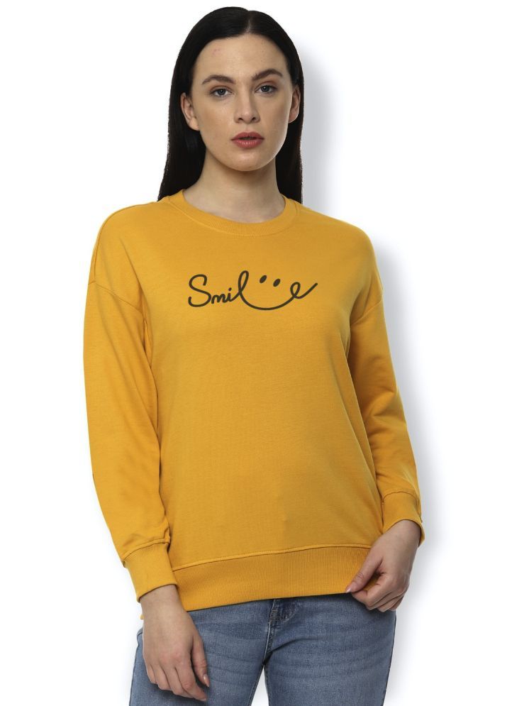     			Calm Down Fleece Women's Non Zippered Sweatshirt ( Mustard )