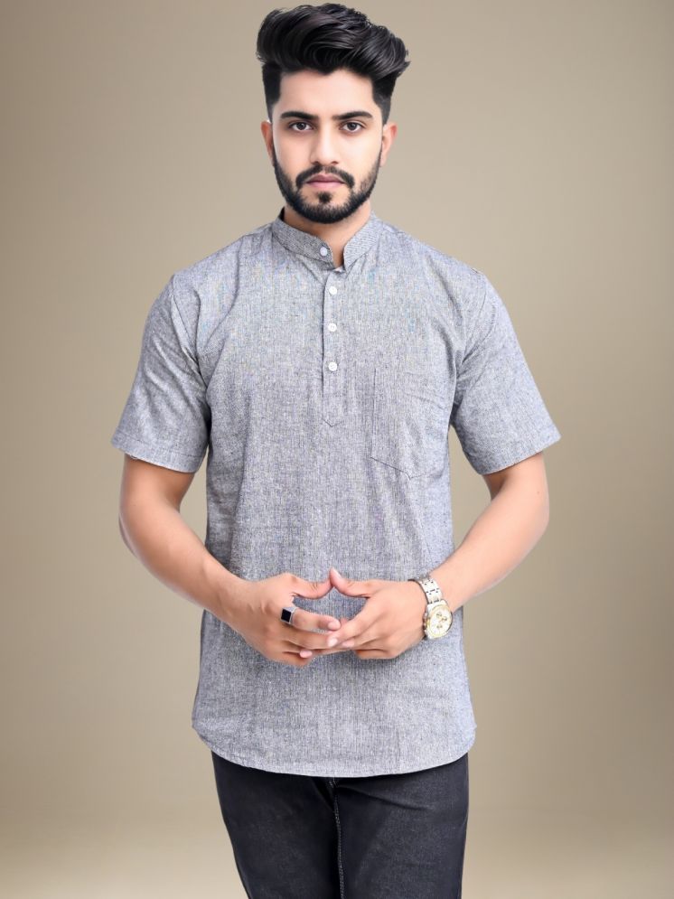     			Dgsm Craft Grey Cotton Men's Regular Kurta ( Pack of 1 )