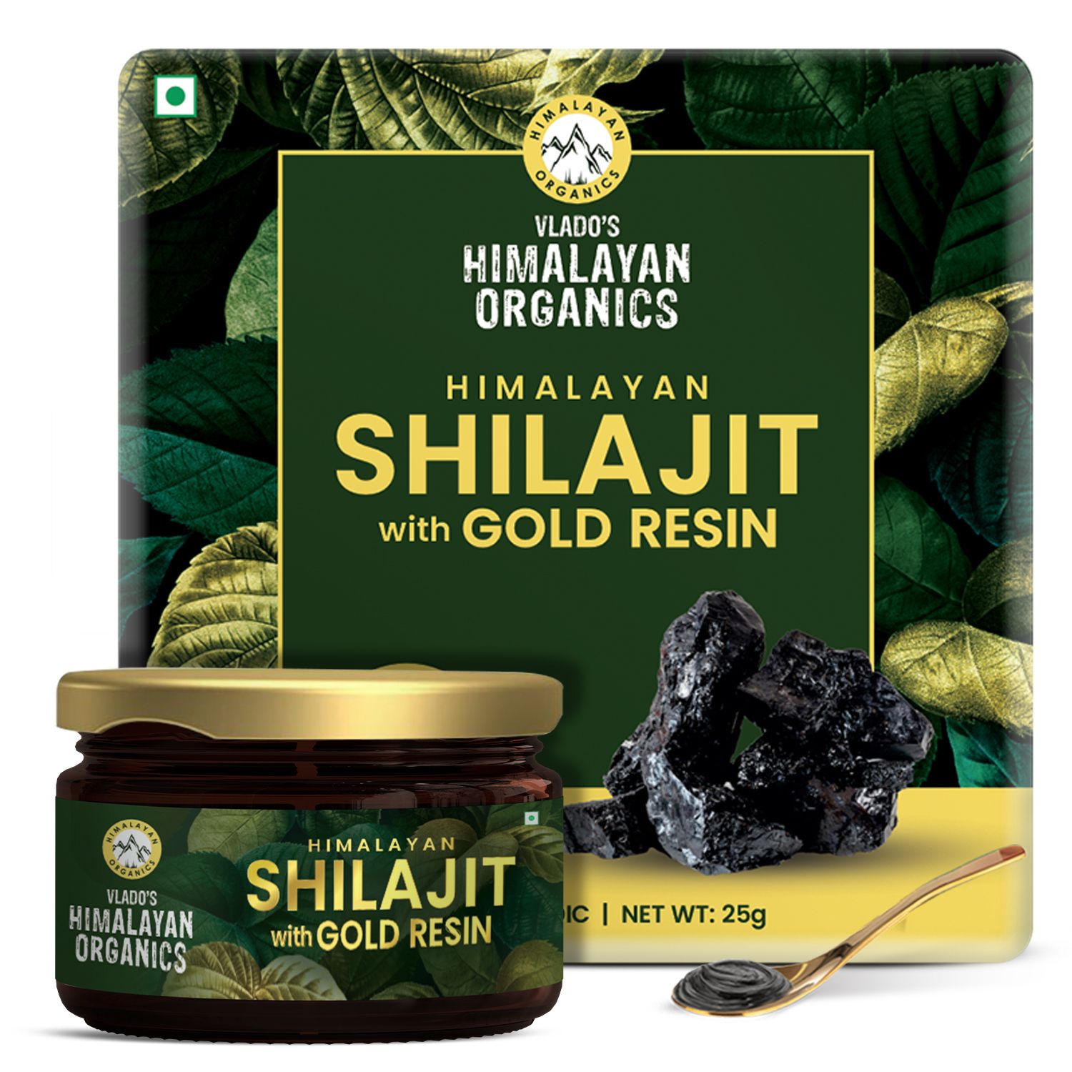     			Himalayan Organics Shilajit Gold Resin - 25g | Contains 24 Carat Gold | 100% Ayurvedic | Pure and Natural Shilajeet | Helps to Boost Immunity, Energy, Strength, Stamina, and Overall Health - 25G