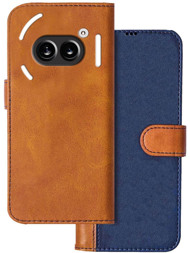     			Knotyy Brown Flip Cover Artificial Leather Compatible For Nothing Phone 2A ( Pack of 1 )