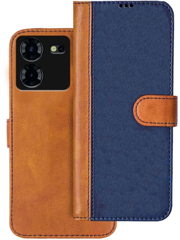     			Knotyy Brown Flip Cover Artificial Leather Compatible For Tecno Pova 5 Pro ( Pack of 1 )