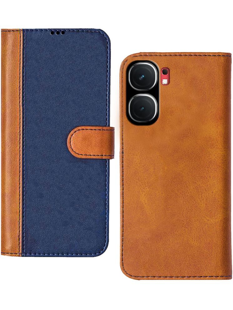     			Knotyy Brown Flip Cover Artificial Leather Compatible For iQOO Neo 9 Pro 5G ( Pack of 1 )