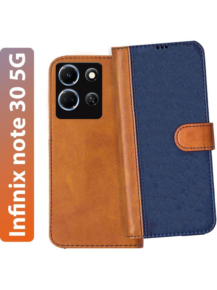     			Knotyy Brown Flip Cover Artificial Leather Compatible For Infinix Note 30 5G ( Pack of 1 )