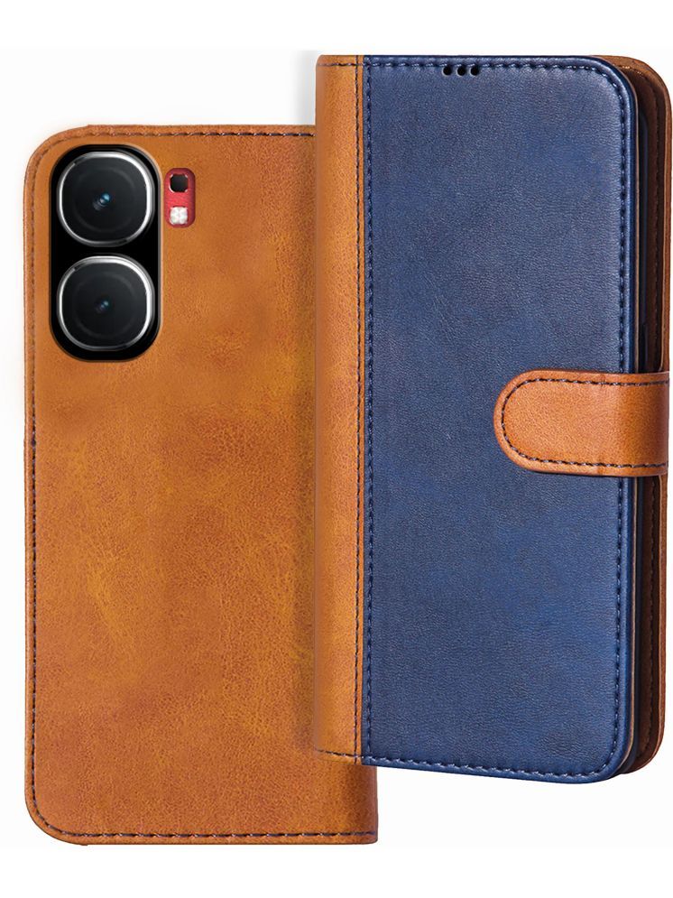     			Knotyy Brown Flip Cover Artificial Leather Compatible For iQOO Neo 9 Pro 5G ( Pack of 1 )