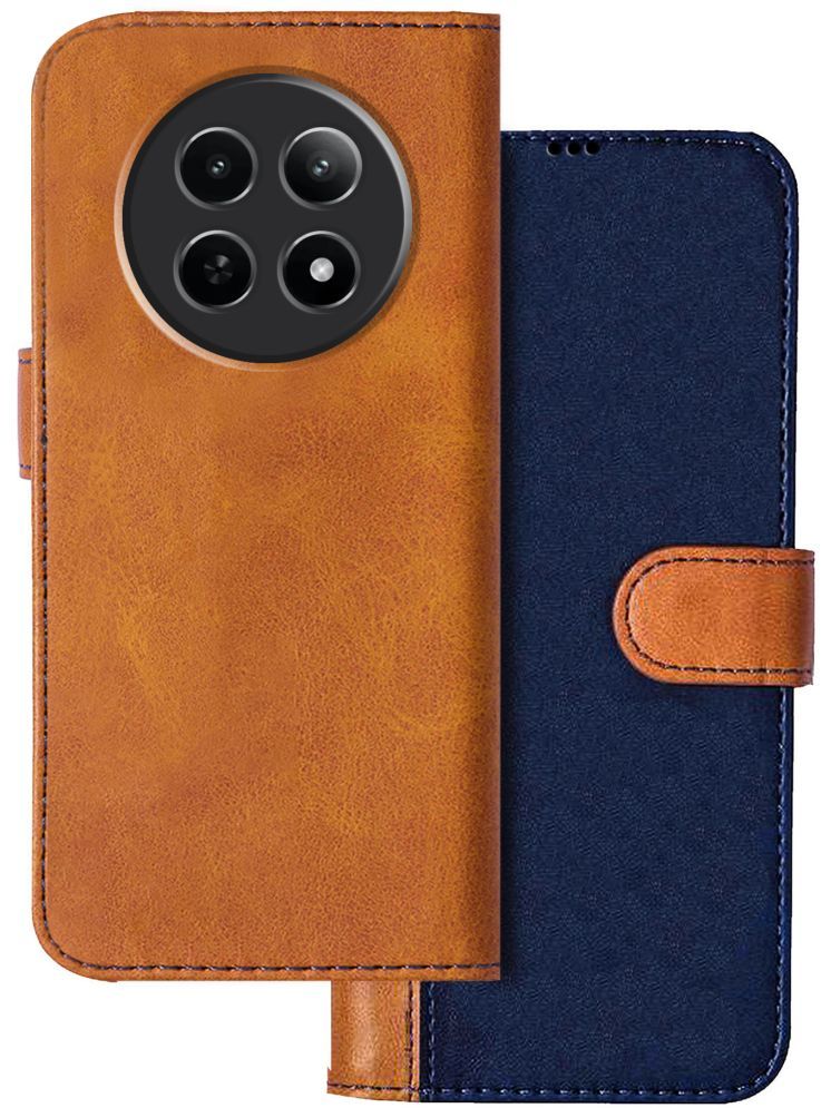     			Knotyy Brown Flip Cover Artificial Leather Compatible For realme Narzo 70x 5G ( Pack of 1 )