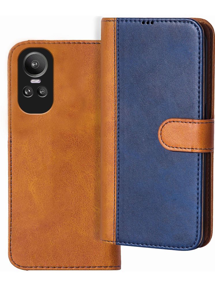     			Knotyy Brown Flip Cover Artificial Leather Compatible For Oppo Reno 10 Pro ( Pack of 1 )