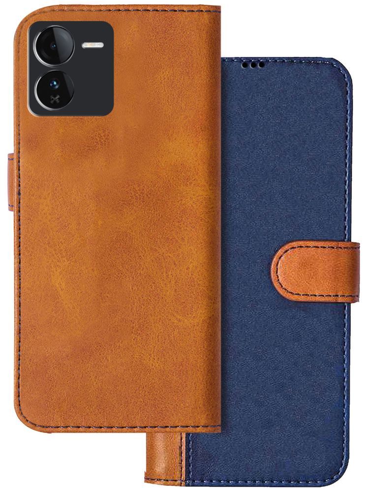     			Knotyy Brown Flip Cover Artificial Leather Compatible For iQOO Z9 5G ( Pack of 1 )