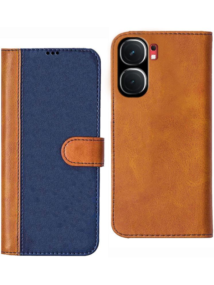     			Knotyy Brown Flip Cover Artificial Leather Compatible For iQOO Neo 9 Pro 5G ( Pack of 1 )