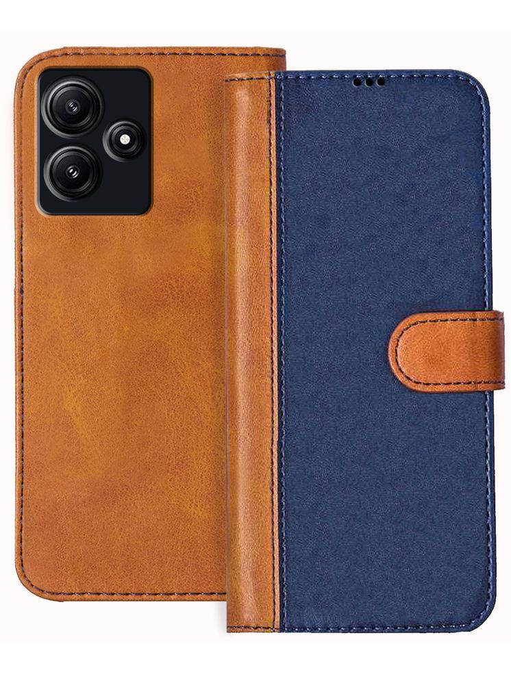     			Knotyy Brown Flip Cover Artificial Leather Compatible For Poco M6 Pro ( Pack of 1 )