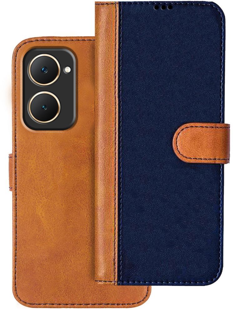     			Knotyy Brown Flip Cover Artificial Leather Compatible For Vivo Y18e ( Pack of 1 )