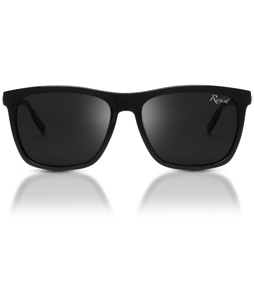     			RESIST EYEWEAR Black Rectangular Sunglasses ( Pack of 1 )