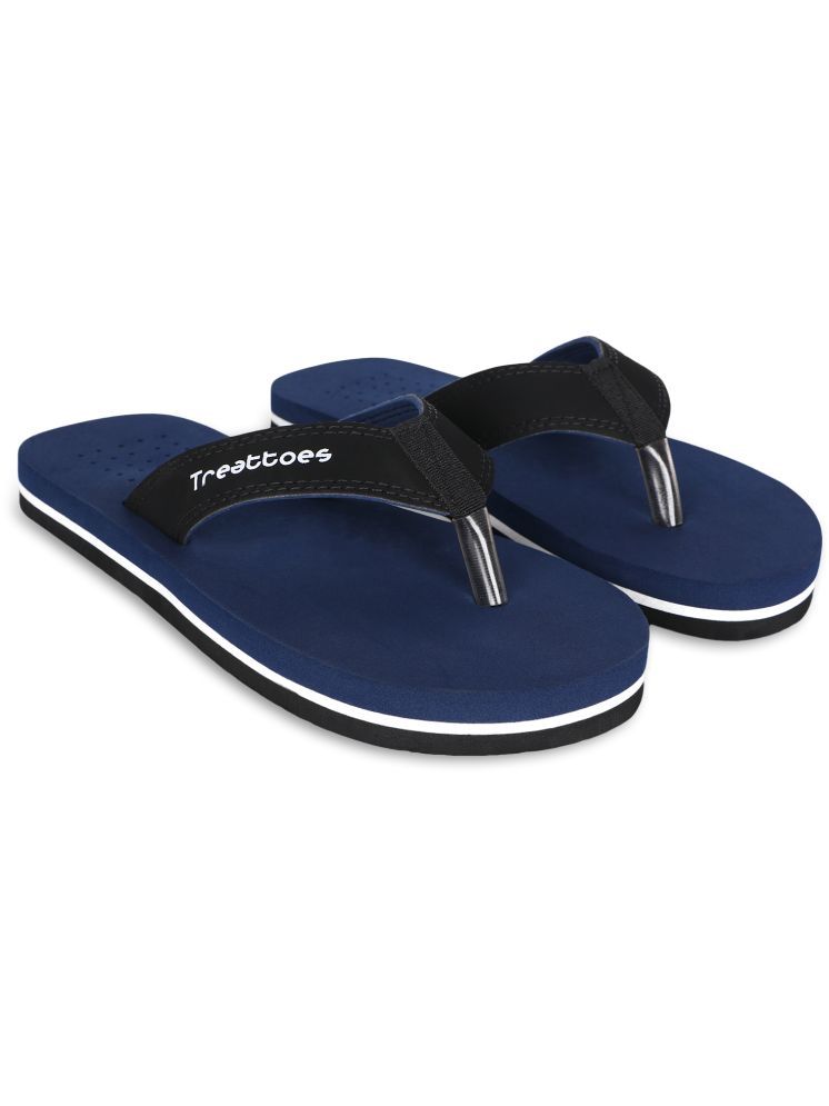     			TREATTOES Navy Blue Men's Daily Slipper