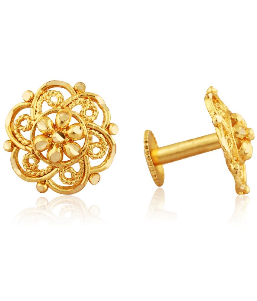     			VIVASTRI Golden Stud Earrings ( Pack of 1 )