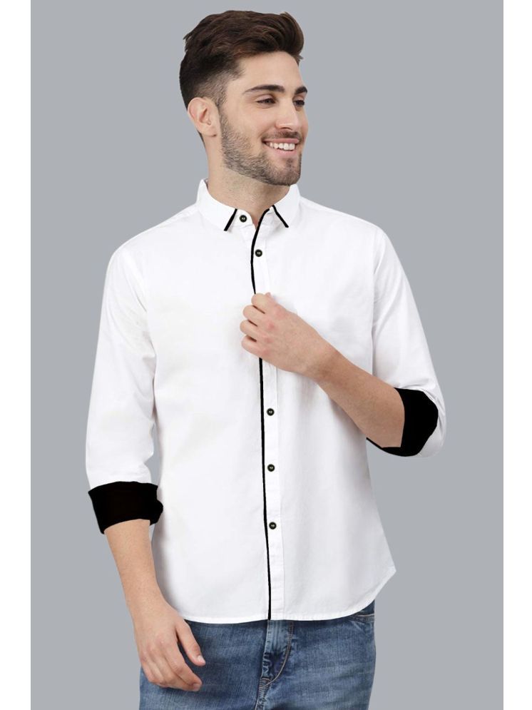     			VTEXX Cotton Blend Regular Fit Solids Full Sleeves Men's Casual Shirt - Off White ( Pack of 1 )