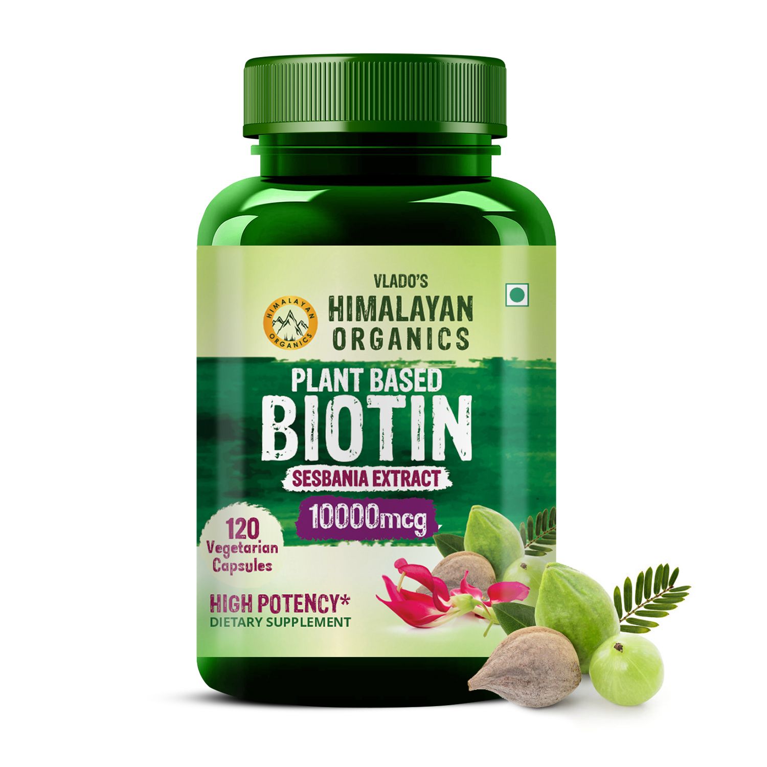     			Vlado's Himalayan Organics Plant Based Biotin 10,000mcg/Serve- 120 No.s