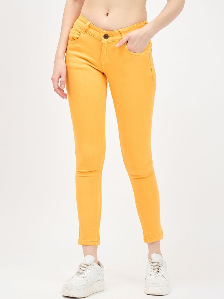     			novio - Mustard Cotton Slim Fit Women's Jeans ( Pack of 1 )