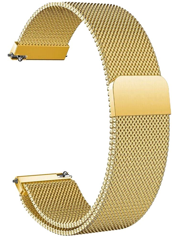     			ACM Watch Strap Magnetic compatible with Fastrack Revoltt Fs1 Pro Smartwatch Luxury Metal Chain Band Champagne Gold