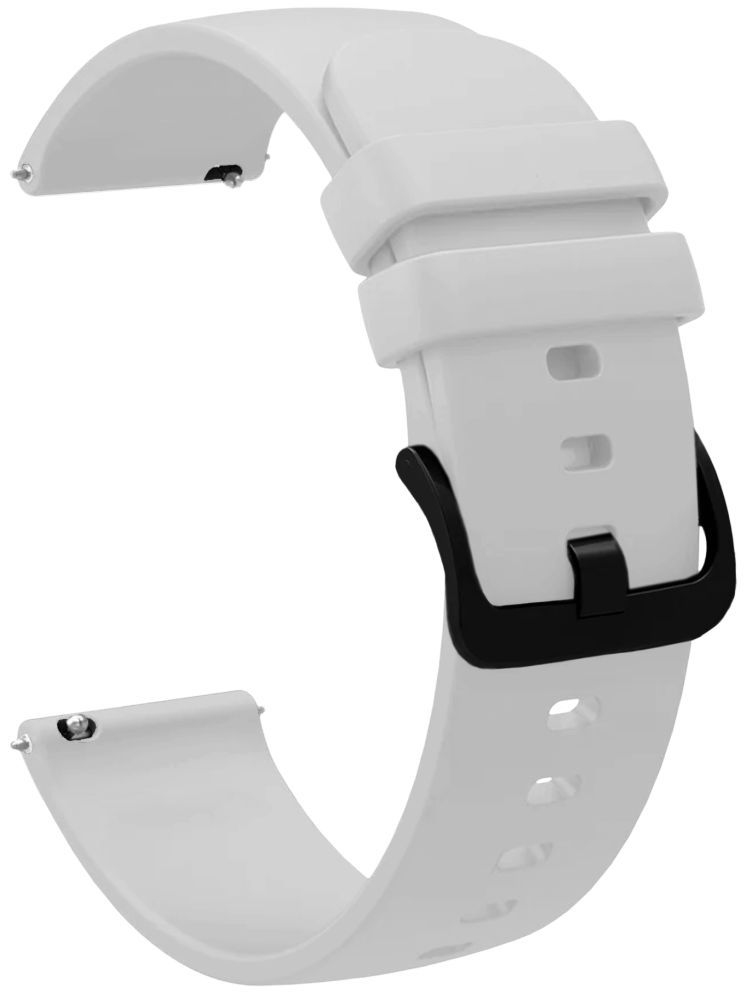     			ACM Watch Strap Silicone Belt compatible with Fastrack Marvellous Fx1 Smartwatch Hook Band White