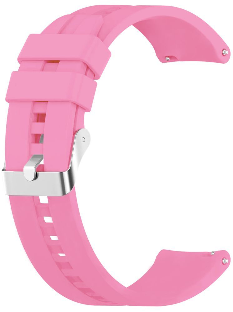     			ACM Watch Strap Silicone Belt compatible with Fastrack Marvellous Fx1 Smartwatch Classic Band Light Pink