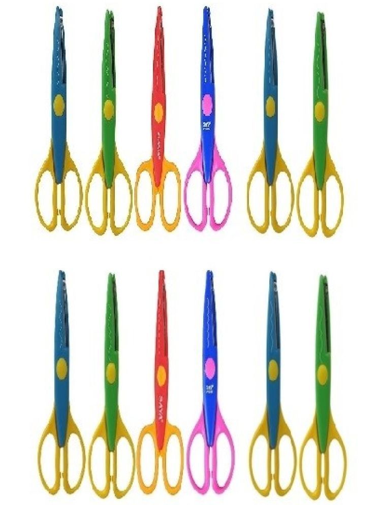     			Freedy Designer Shape Cutter Scissor Pack of 12 Different Design, Zig Zag Scissor for DIY Craft Work, Project Work, Border Making and Scrapbooking, Multicolor, Designer Shape Scissor Pack of 12