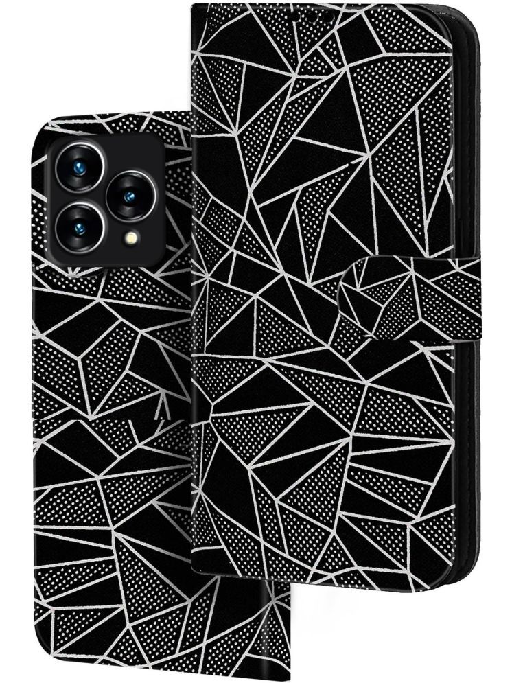     			Knotyy Black Flip Cover Artificial Leather Compatible For Lava Blaze Curve 5G ( Pack of 1 )