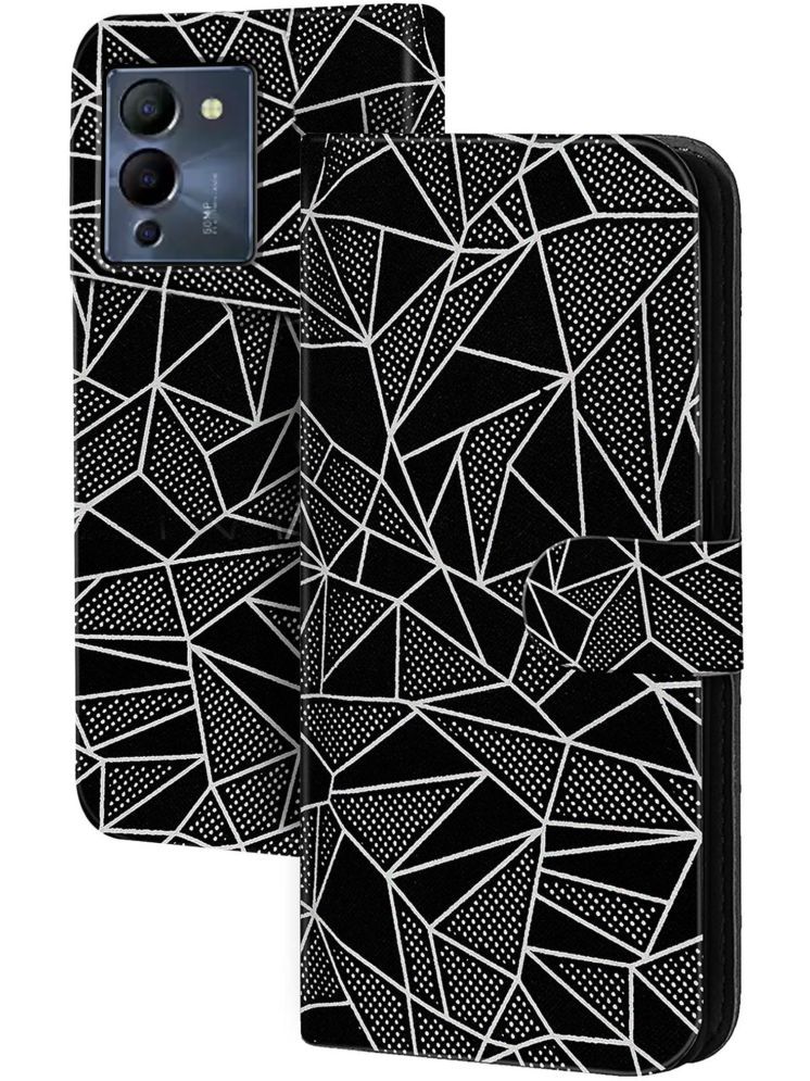     			Knotyy Black Flip Cover Artificial Leather Compatible For Infinix Note 12 Turbo ( Pack of 1 )