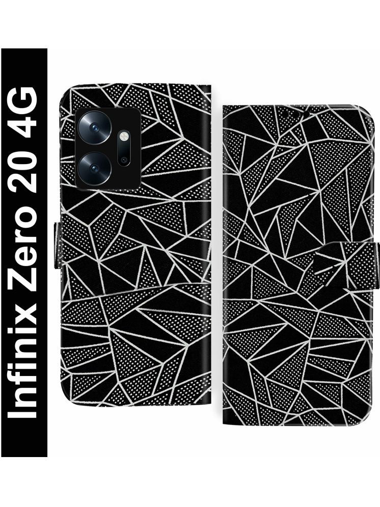     			Knotyy Black Flip Cover Artificial Leather Compatible For Infinix Zero 20 ( Pack of 1 )