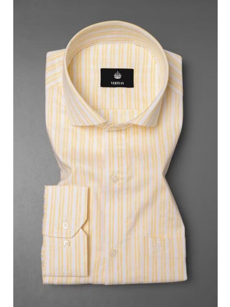     			VERTUSY Cotton Blend Regular Fit Striped Full Sleeves Men's Casual Shirt - Yellow ( Pack of 1 )