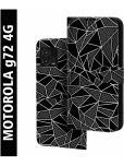 Knotyy Black Flip Cover Artificial Leather Compatible For MOTOROLA Moto G72 ( Pack of 1 )