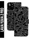 Knotyy Black Flip Cover Artificial Leather Compatible For LAVA Yuva 2 Pro ( Pack of 1 )