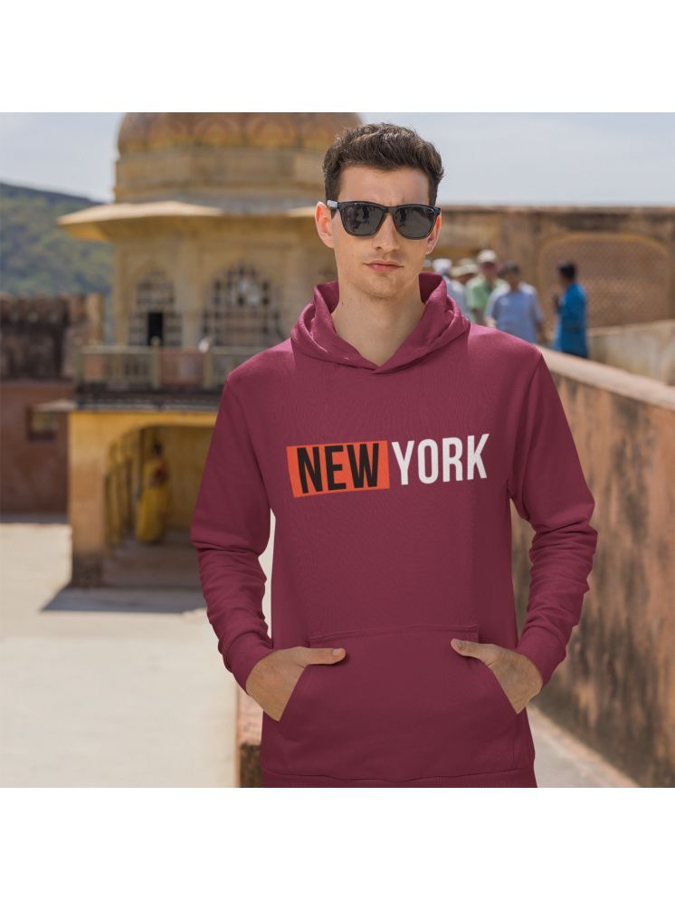     			BICHARA Polyester Hooded Men's Sweatshirt - Maroon ( Pack of 1 )