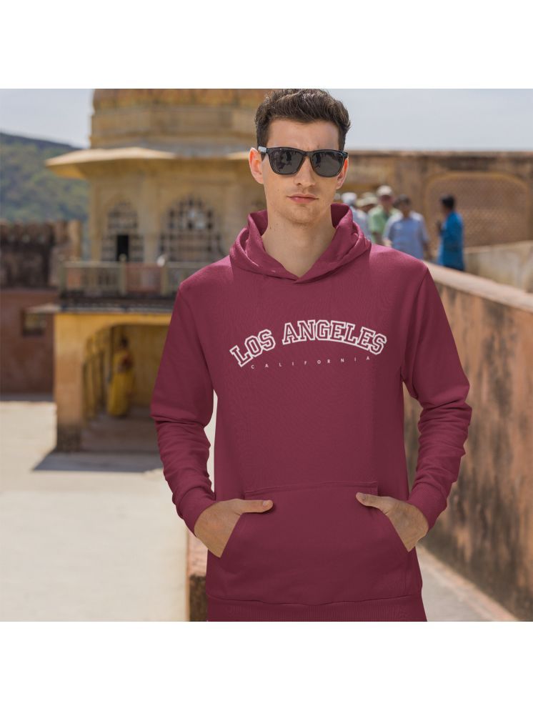     			BICHARA Polyester Hooded Men's Sweatshirt - Maroon ( Pack of 1 )